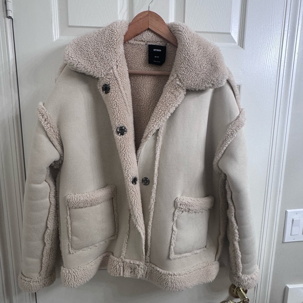 Women’s Cotton On Cozy Reversible Sherpa Jacket Sz XS